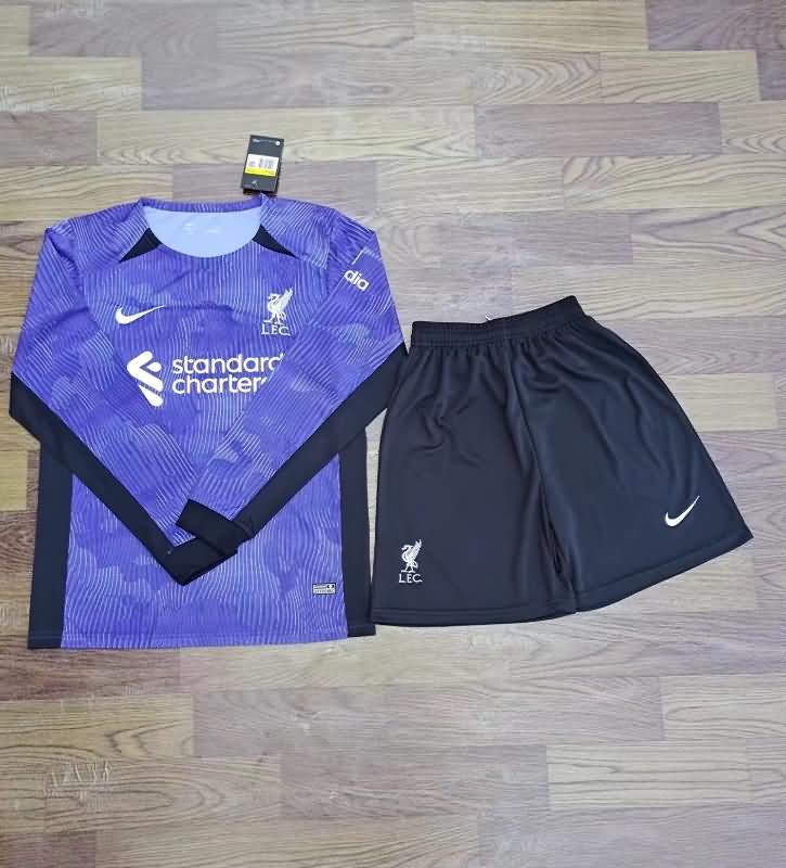 Liverpool Soccer Jersey Third Long Sleeve Replica 23/24