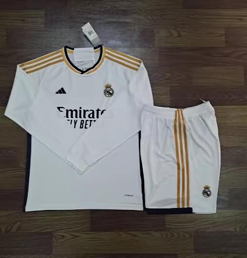 Real Madrid Soccer Jersey Home Long Sleeve Replica 23/24