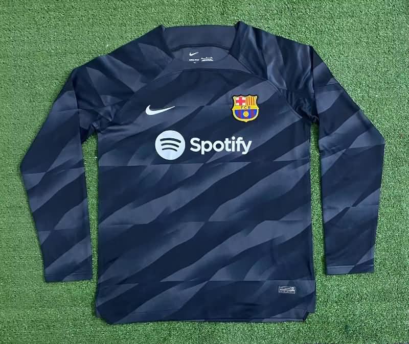 Barcelona Soccer Jersey Goalkeeper Black Long Replica 23/24