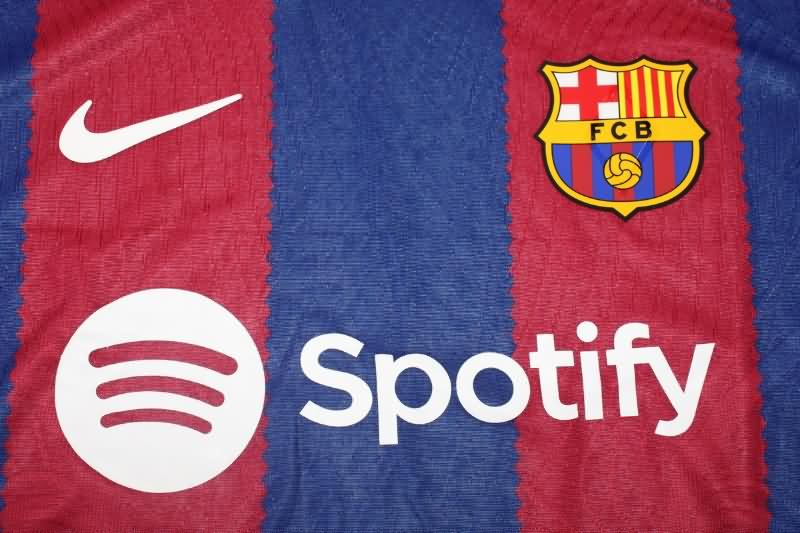 Barcelona Soccer Jersey Home Long Sleeve (Player) 23/24