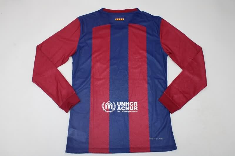 Barcelona Soccer Jersey Home Long Sleeve (Player) 23/24