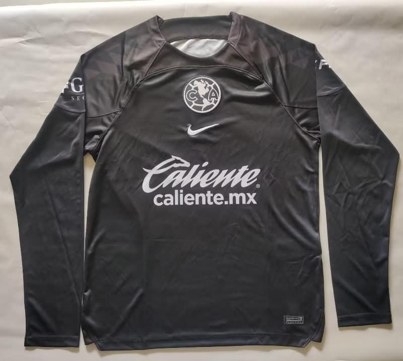 Club America Soccer Jersey Goalkeeper Black Long Sleeve Replica 23/24