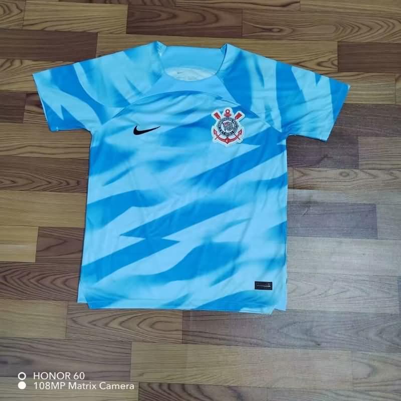 Corinthians Soccer Jersey Goalkeeper Blue Replica 2023