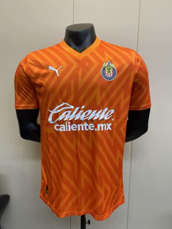 Guadalajara Soccer Jersey Goalkeeper Orange Replica 23/24