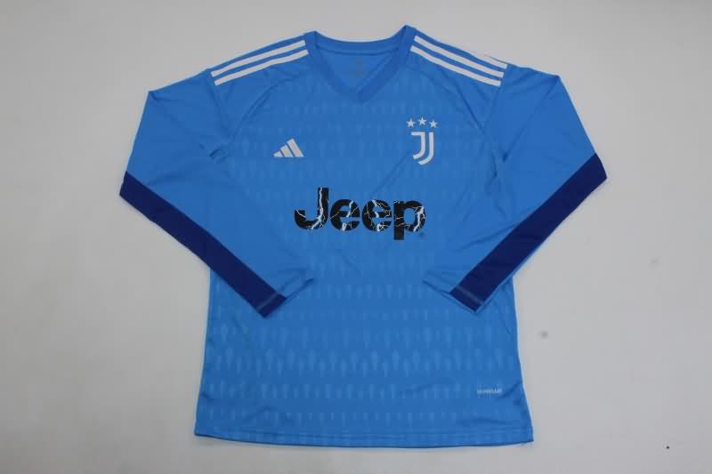 Juventus Soccer Jersey Goalkeeper Blue Long Sleeve Replica 23/24