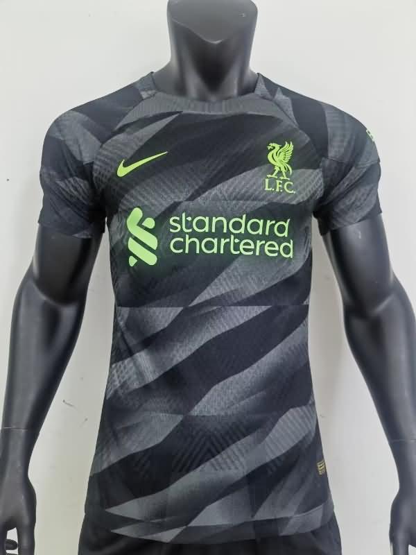 Liverpool Soccer Jersey Goalkeeper Black (Player) 23/24