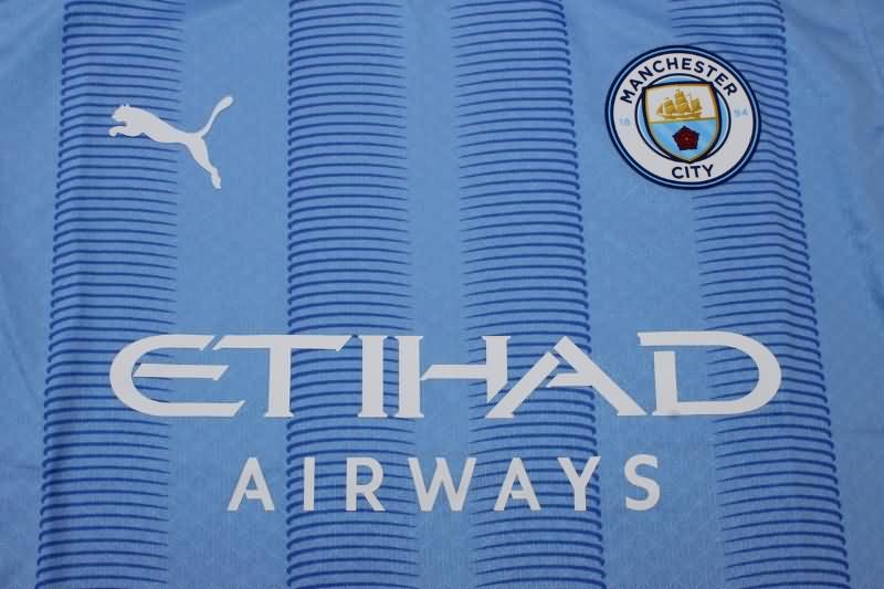 Manchester City Soccer Jersey Home Long Sleeve (Player) 23/24