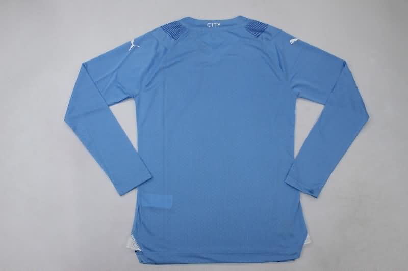 Manchester City Soccer Jersey Home Long Sleeve (Player) 23/24