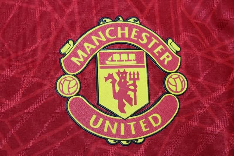 Manchester United Soccer Jersey Home Long Sleeve (Player) 23/24