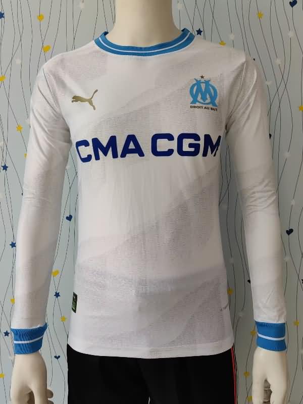 Marseilles Soccer Jersey Home Long Sleeve (Player) 23/24