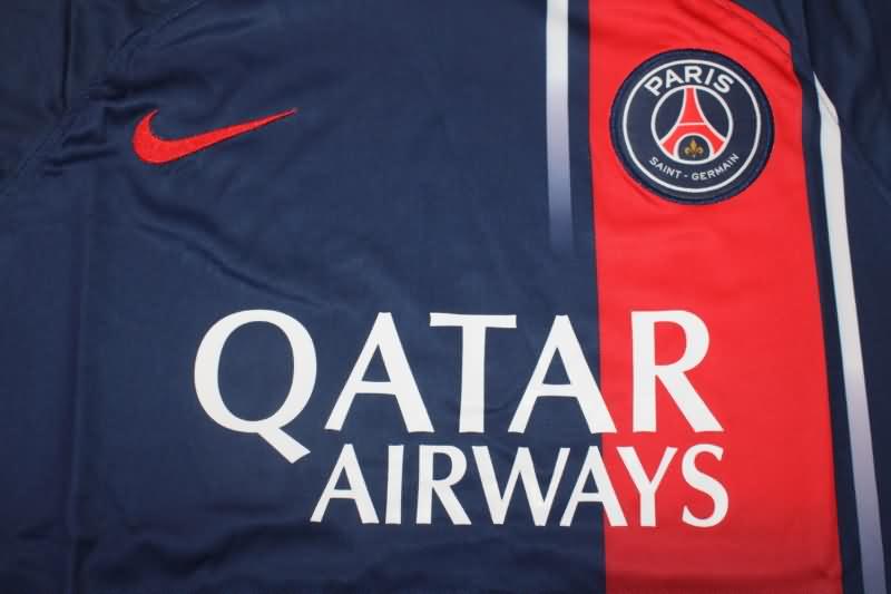 Paris St Germain Soccer Jersey Home Long Sleeve Replica 23/24