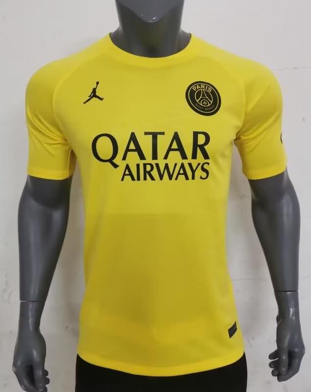 Paris St Germain Soccer Jersey Yellow (Player) 23/24