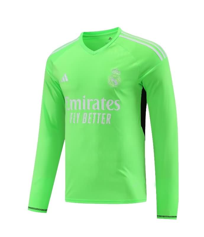 Real Madrid Soccer Jersey Goalkeeper Green Long Sleeve Replica 23/24