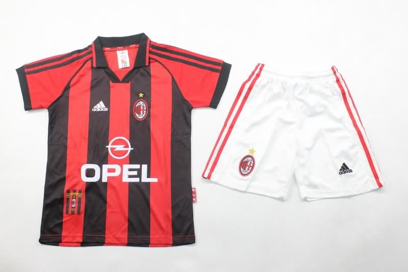 Kids AC Milan Soccer Jersey Home Replica 1998/00