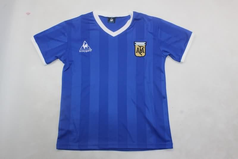 Kids Argentina Soccer Jersey Away Replica 1986