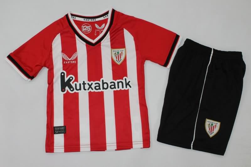 Kids Athletic Bilbao Soccer Jersey Home Replica 23/24