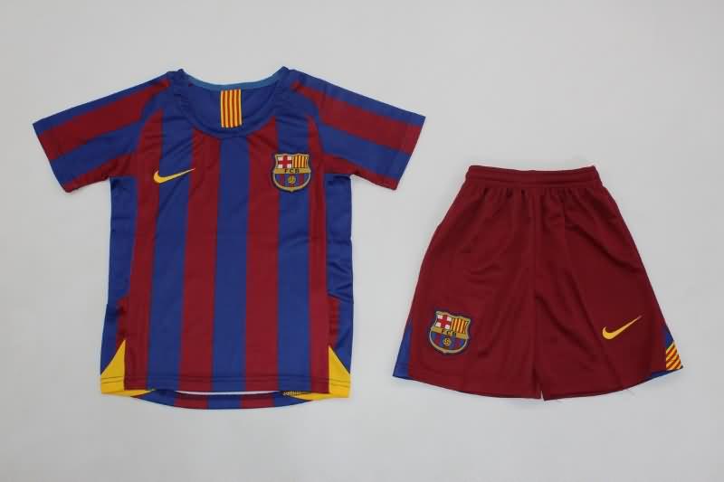 Kids Barcelona Soccer Jersey Home Replica 2005/06