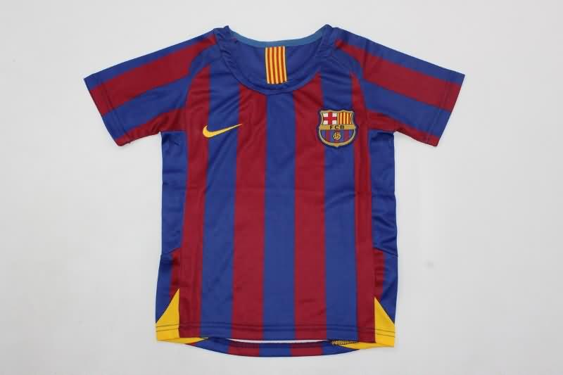 Kids Barcelona Soccer Jersey Home Replica 2005/06