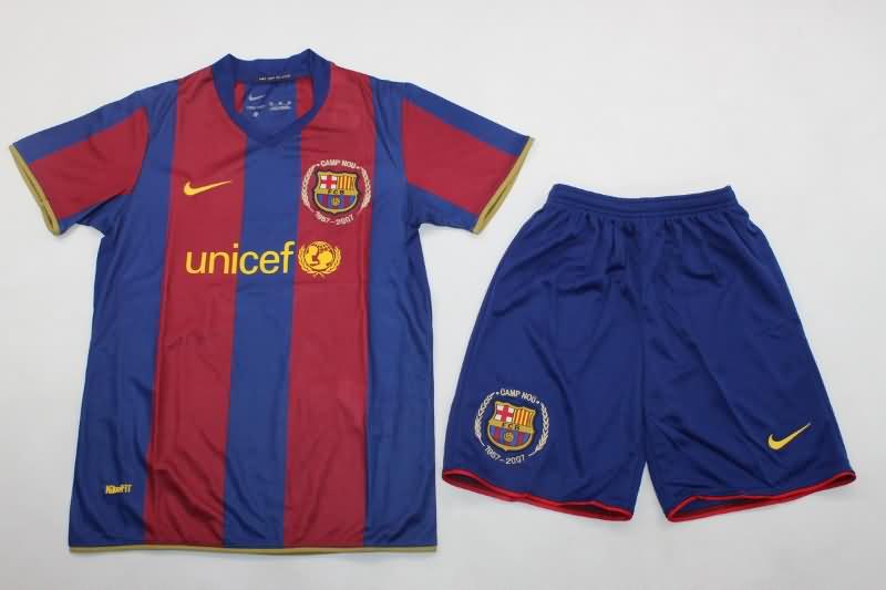 Kids Barcelona Soccer Jersey Home Replica 2007/08