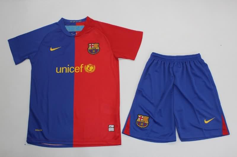 Kids Barcelona Soccer Jersey Home Replica 2008/09