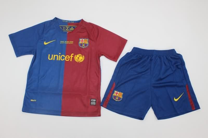 Kids Barcelona Soccer Jersey Home Final Replica 2008/09