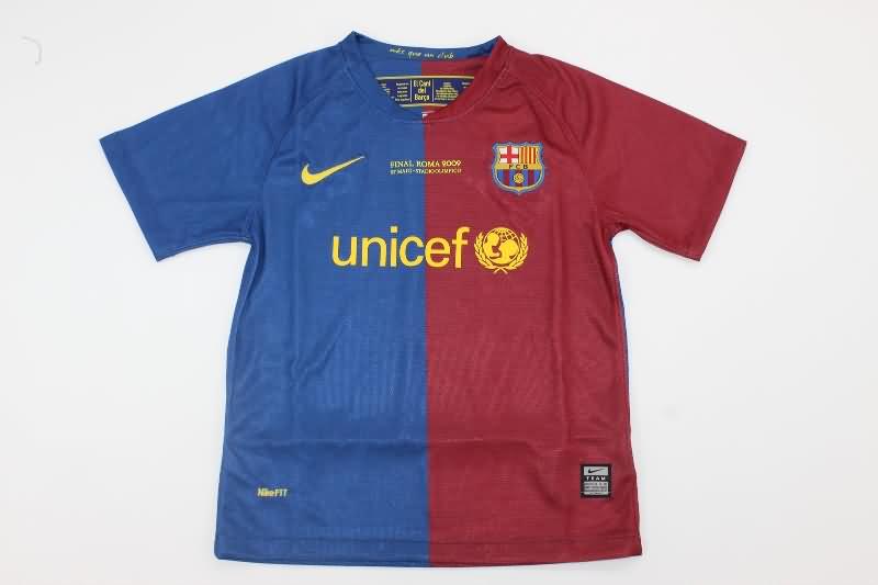 Kids Barcelona Soccer Jersey Home Final Replica 2008/09