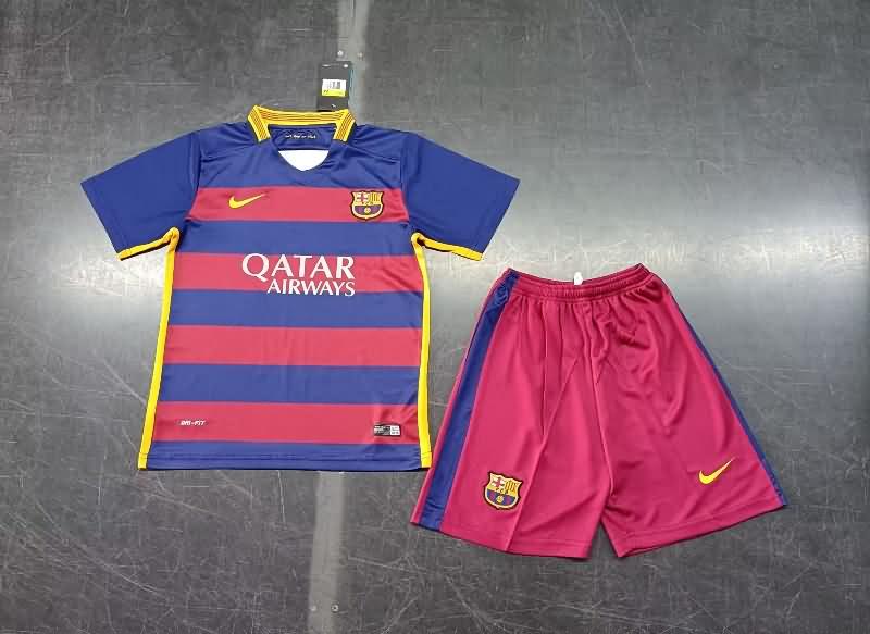 Kids Barcelona Soccer Jersey Home Replica 2015/16