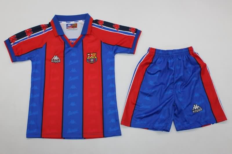 Kids Barcelona Soccer Jersey Home Replica 1996/97