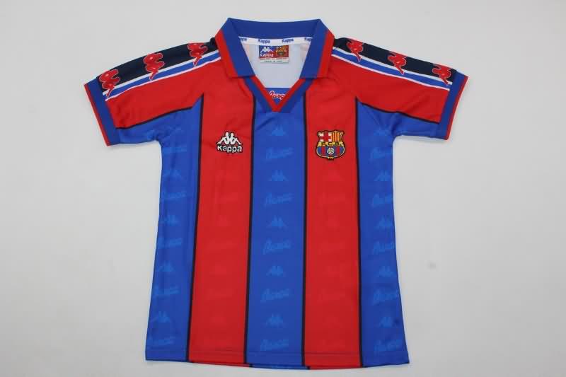Kids Barcelona Soccer Jersey Home Replica 1996/97
