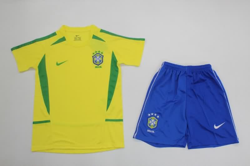 Kids Brazil Soccer Jersey Home Replica 2002