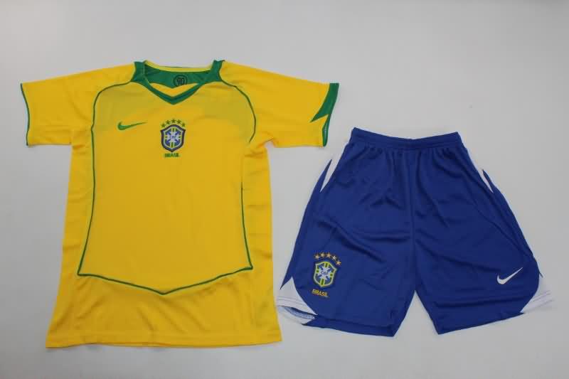 Kids Brazil Soccer Jersey Home Replica 2004