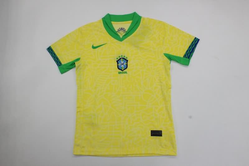 Kids Brazil Soccer Jersey Home Replica 2023/24