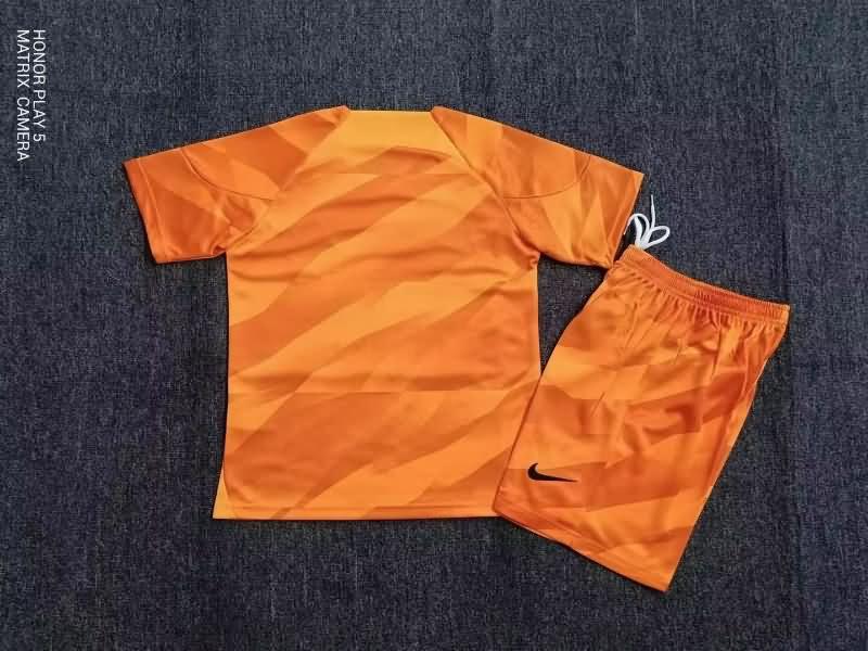 Kids Corinthians Soccer Jersey Goalkeeper Orange Replica 2023