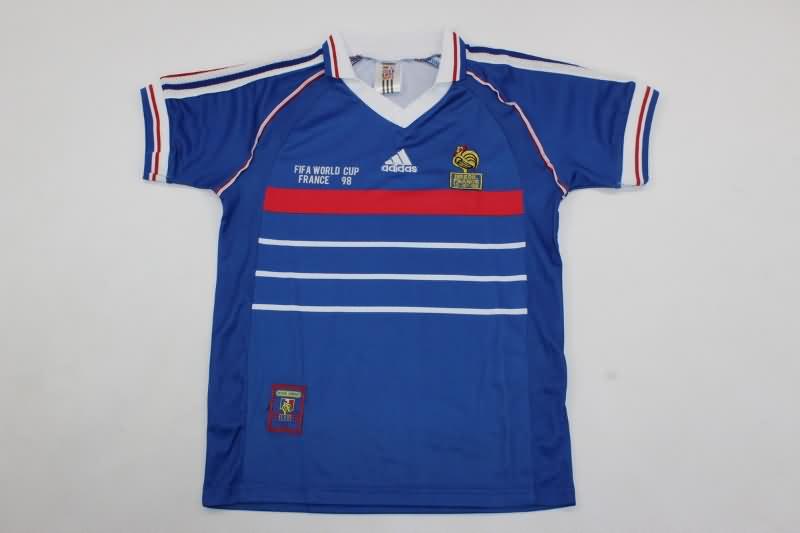 Kids France Soccer Jersey Home Replica 1998