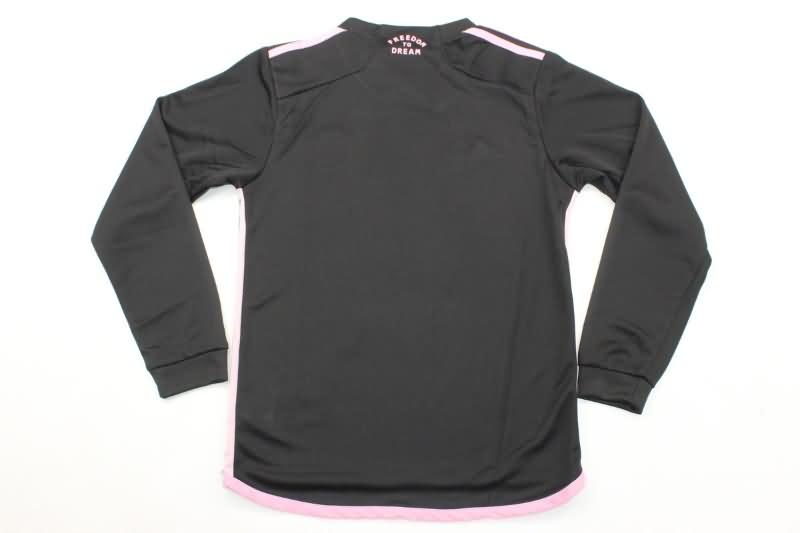 Kids Inter Miami Soccer Jersey Away Long Sleeve Replica 2024