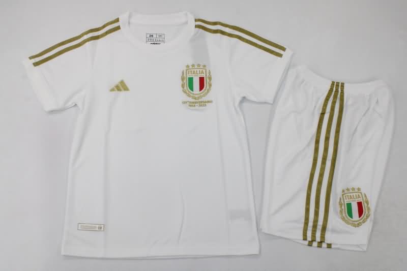 Kids Italy Soccer Jersey 125th Anniversary Replica 2023