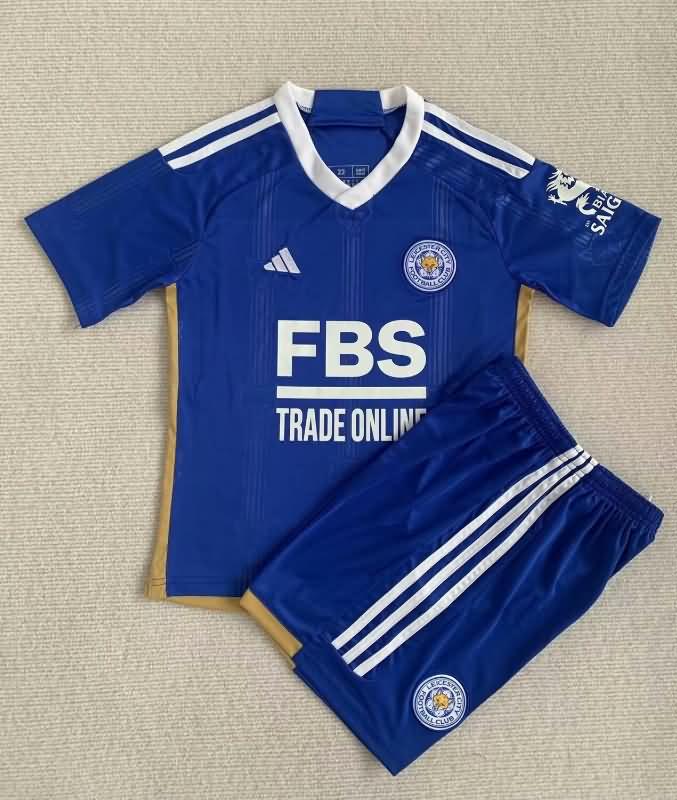 Kids Leicester City Soccer Jersey Home Replica 23/24