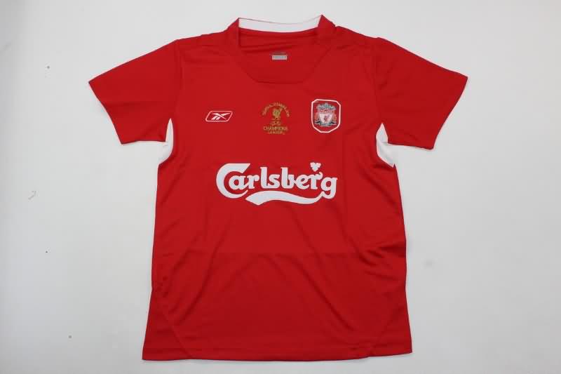 Kids Liverpool Soccer Jersey Home Final Replica 2004/05