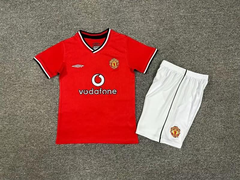 Kids Manchester United Soccer Jersey Home Replica 2000/02