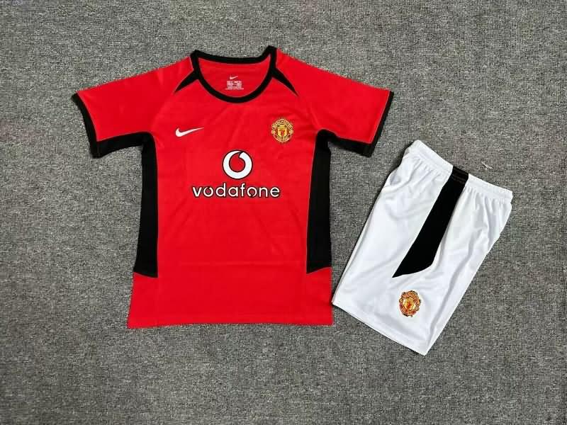 Kids Manchester United Soccer Jersey Home Replica 2002/04