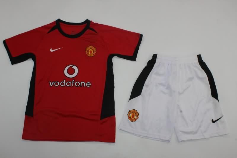 Kids Manchester United Soccer Jersey Home Replica 2002/04