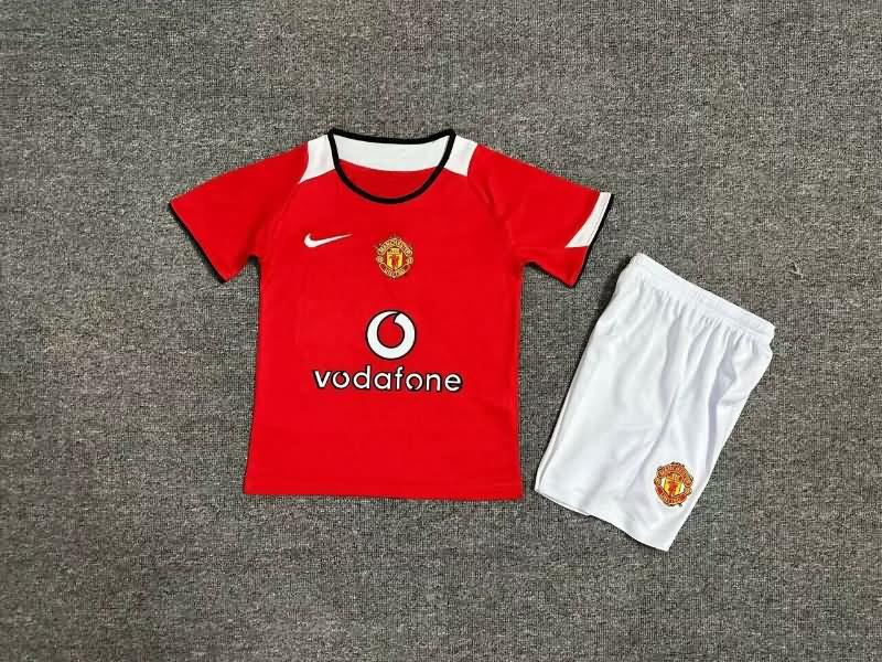 Kids Manchester United Soccer Jersey Home Replica 2004/06