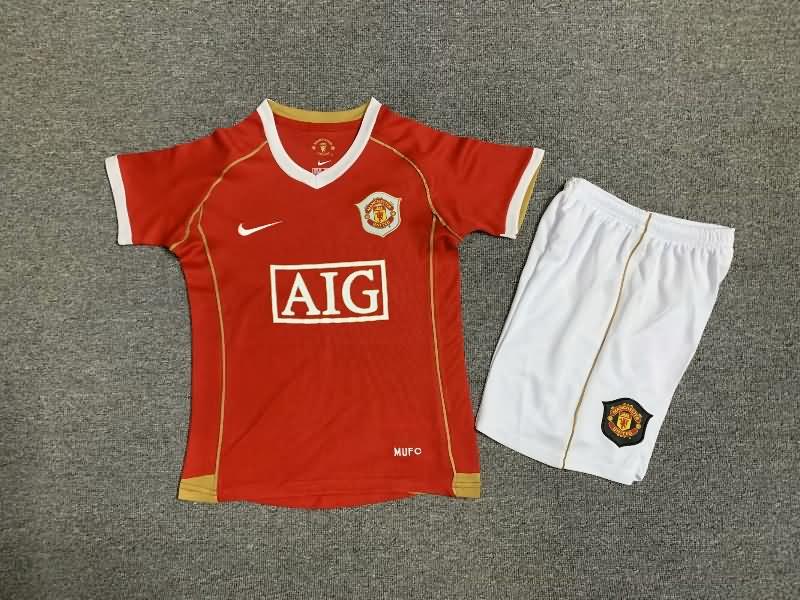 Kids Manchester United Soccer Jersey Home Replica 2006/07