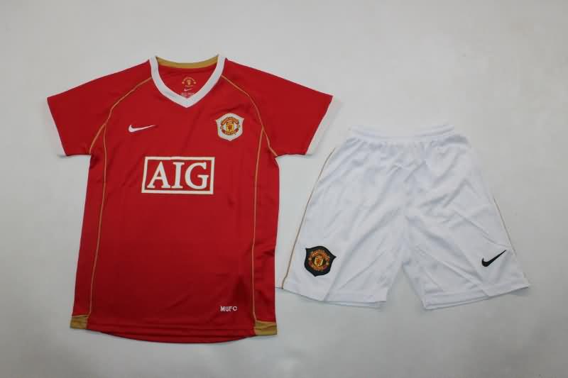 Kids Manchester United Soccer Jersey Home Replica 2006/07