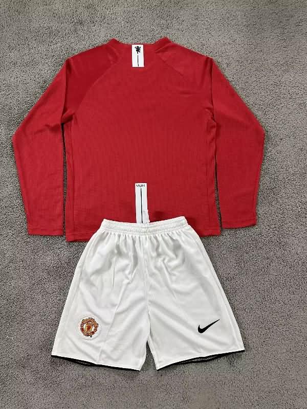 Kids Manchester United Soccer Jersey Home Final L/S Replica 2007/08