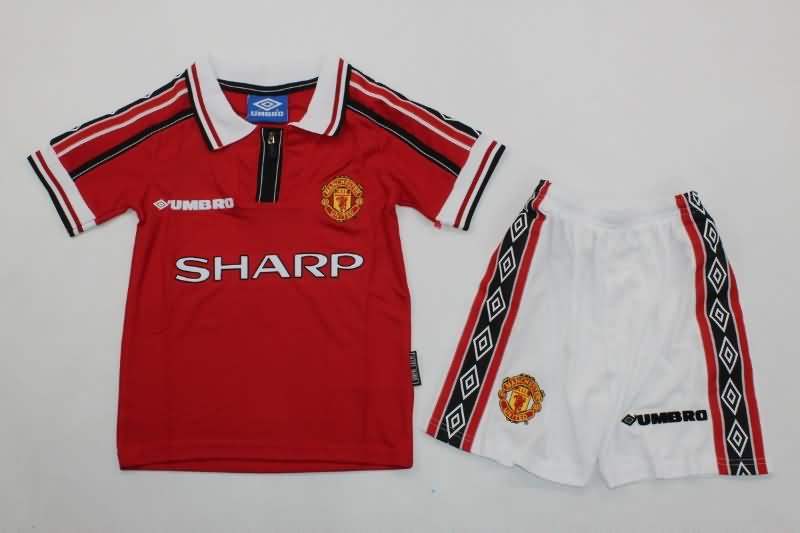 Kids Manchester United Soccer Jersey Home Replica 1998/00