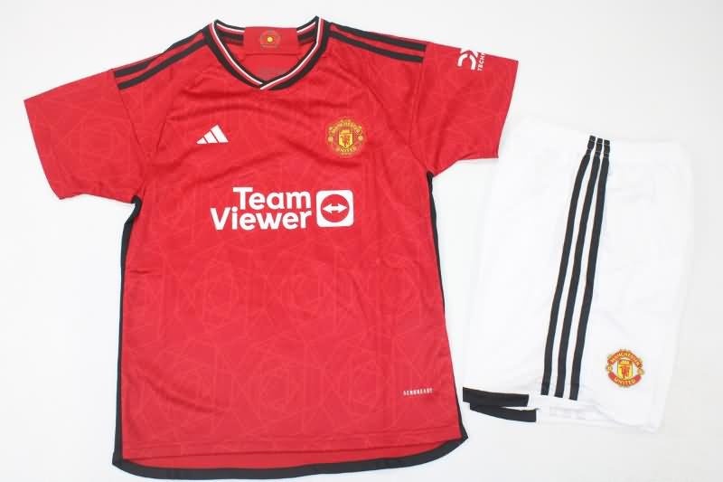 Kids Manchester United Soccer Jersey Home Replica 23/24