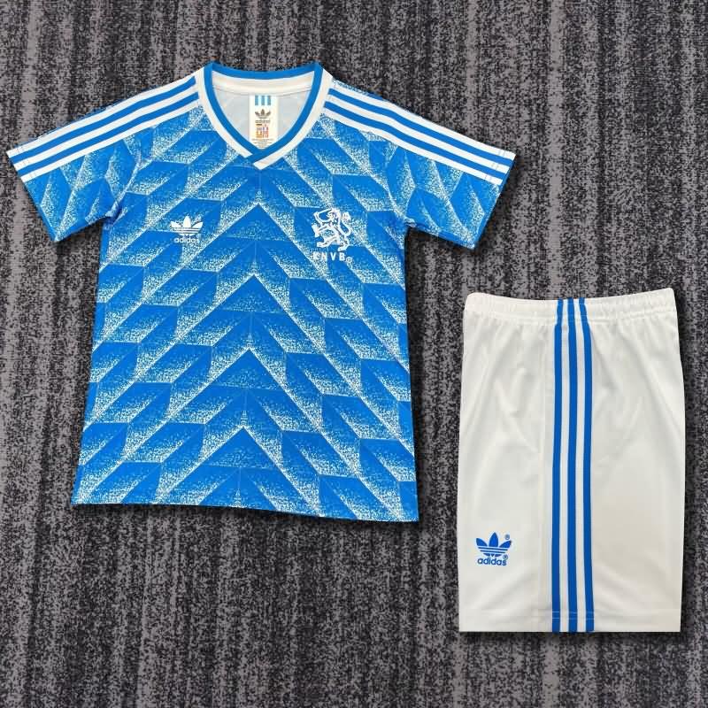 Kids Netherlands Soccer Jersey Away Replica 1988