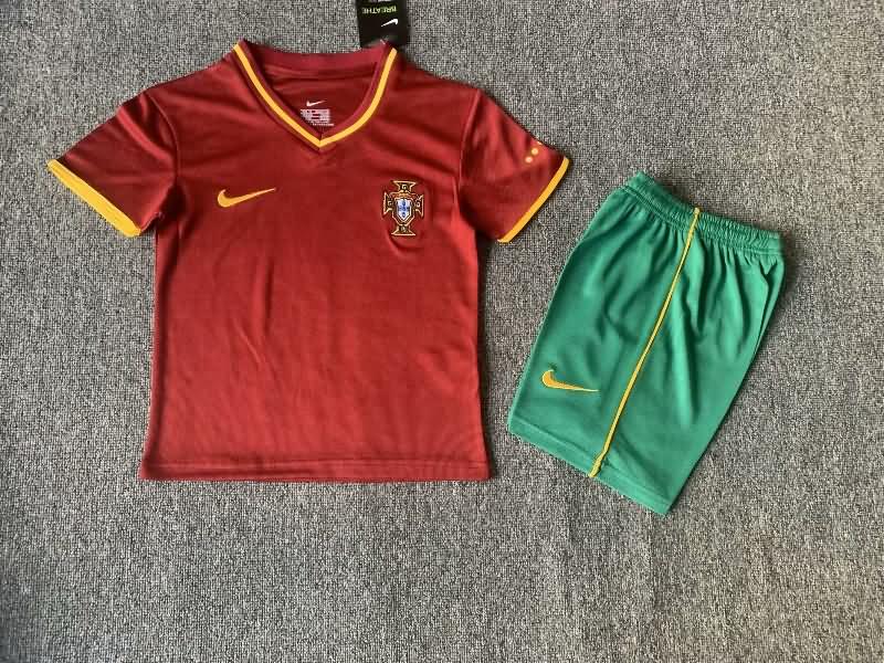 Kids Portugal Soccer Jersey Home Replica 2000