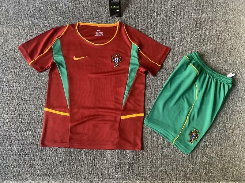 Kids Portugal Soccer Jersey Home Replica 2002